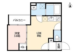 エバーグリーンTACHIBANAの物件間取画像